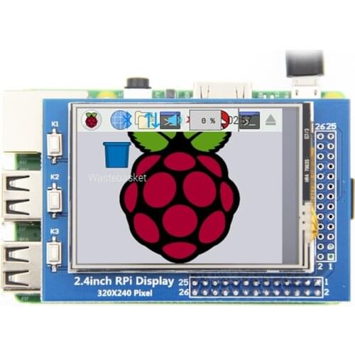 Raspberry Pi 3B+ 2.4 inch 26P SPI TFT LCD Screen with Adapter Board ILI9341 Drive IC 320(RGB)*240 (Without Raspberry Pi Board)