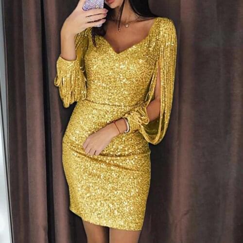 Glitter All Match V Neck Party Dress for Party Sexy Women Dress Glitter All Match V Neck Party Dress for Party Sexy