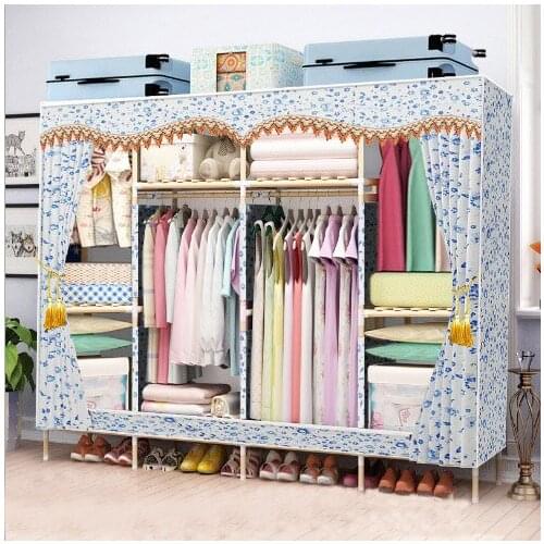 10 setes solid wood wardrobe easy assembled wardrobe length 205 cm