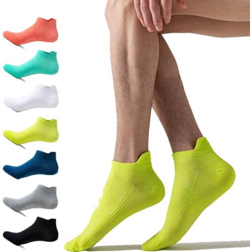 Sports Running Socks Men/Women Thin Breathable Athletic Marathon Fitness Sweat-absorbent Non-slip Short Low Cut Ankle Socks