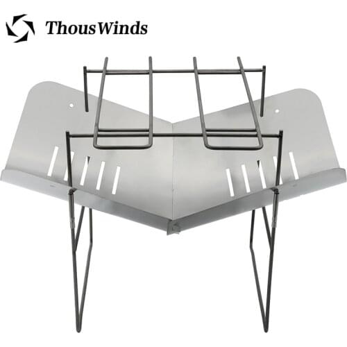 Thous Winds Ultralight outdoor wood stove removable BBQ stove multifunctional folding titanium alloy heating stove