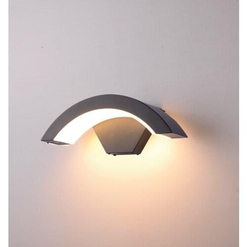 Led Outdoor Lamp IP65 Waterproof Wall Lamp With Human Induction Courtyard Simple Creative Outdoor Indoor Balcony Moon Sconce