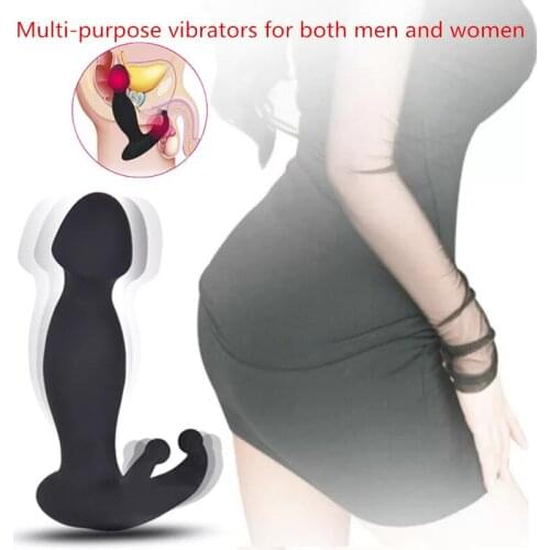 Vibrator Male Prostate Massager Women Anal Vibrator Silicone Butt Plug Delay Ejaculation Rings Masturbator Erotic Sex Toys