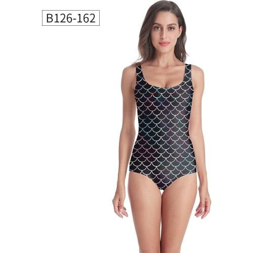 2021 New Printed Bikini Vest One-Body Swimsuit Europe and America Sexy Bikini Swimming Women Wear