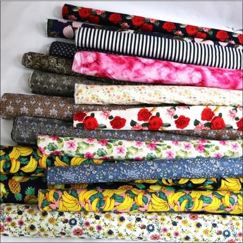 1 meter X 1.45 meter Ethnic Shirt Dress Diy Material Natural Cotton Poplin Fabric Calico