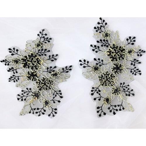 10pcs/lot embroidered car bone cording lace patches applique DIY Apparel Sewing & Fabric dress accessories multiple colors