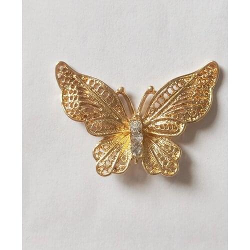 10 PCS 31x51mm Metal Alloy KC Gold Plated Butterfly DIY Handmade Accessories For Jewelry Making