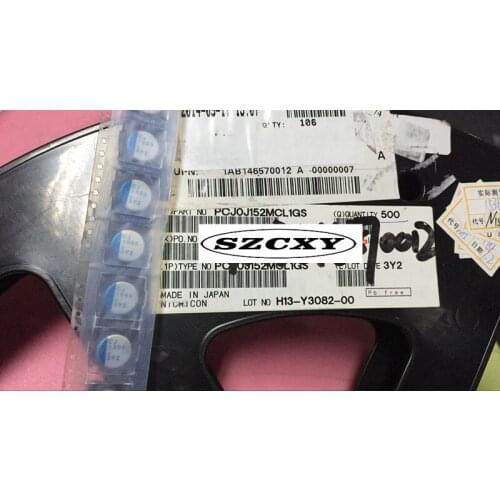100% New and original 6.3V1500UF 10*10MM PCK0J152MCL1GS Solid-state capacitors