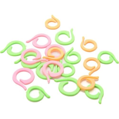 20pcs/lot Mix Color Plastic Knitting Tools Locking Stitch Markers Crochet Latch Knitting Tools Needle Clip Hook