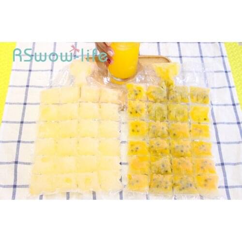 20Pcs Food Grade PE Bag Creative Self-sealing Disposable Ice Bag Ice Cube Mold Sealed Bags Can Make 480 Ice Cubes For Kitchen