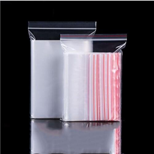 200/100Pcs/Bag Ziplock Bag Transparent Self Adhesive Sealed Gift Bag Diamond Painting Opp Plastic Sachet Bead Stone Storage