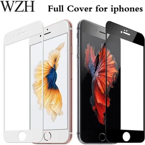3D Full Cover Tempered Glass For iPhone 7 8 Plus Explosion-Proof Screen Protector Film For iPhone XS Max XR X 6 6S 5 5s 5c SE