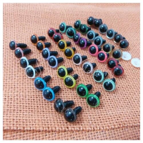 50pcs 24mm big size toy eyes mixed color +washer