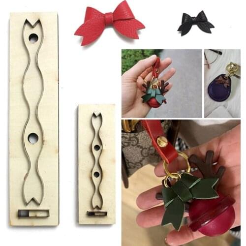 Bow Scrapbook Embossing Wooden Die Cutting Leather Mold Bowknot Shape Cutting Mold for Earring Jewelry DIY Leather Craft
