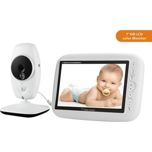 7Inch 720P Baby Monitor Two Way Audio Music Babysitter Wireless Intercom Video Camera for Baby Care Security