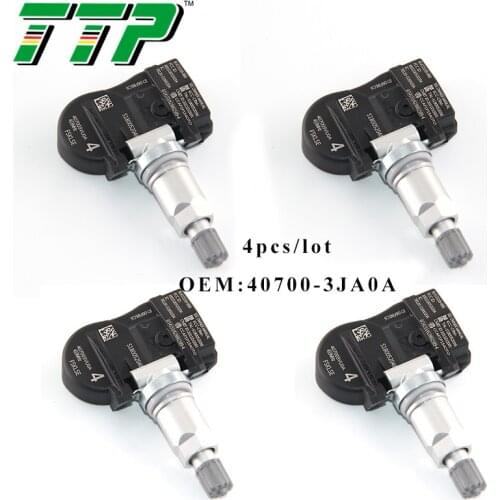TTP 4PCS 40700-3VU0A TPMS Car Tire Pressure Sensor Monitoring Valve System 407003VU0A For Nissan NOTE QASHQAI TIIDA 433MHZ
