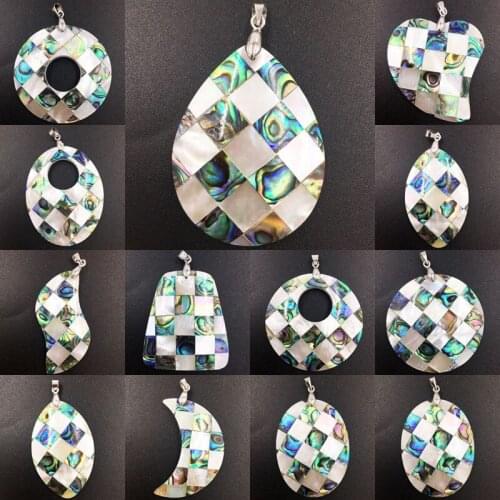 Free shipping Fashion Jewelry New Zealand Abalone Shell Pendant Bead WB800