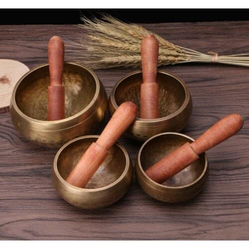 Tibetan Buddhism Singing Bowl Hand Hammered Yoga Copper Chakra Meditation Gift New
