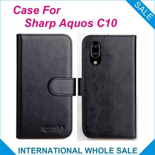 For Sharp Aquos C10 Case 6 Colors Flip Slots Leather Wallet Cases For Sharp Aquos C10 Cover Slots Phone Bag Credit Card