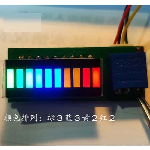 DYKB Mini 10-segment power amplifier music melody indicator LED Display level dc 9v-12v Level Indicator Music Spectrum VU Meter