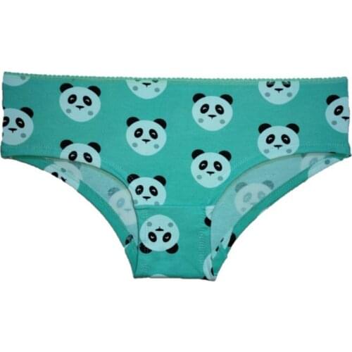 LOOK FOR YOUR WONDERFUL NIGHTS WITH ITS STUNNING ELEGANT LINGERIE Womens Green Panda Print Hipster Slip FREE SHIPPING