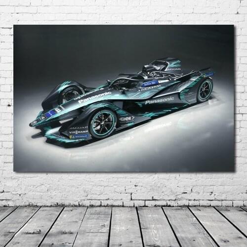 Wheels Jaguar I Type Formula E Racing Cars Vehicle Wall Art Picture Canvas Posters and Prints Modern Decorative Painting