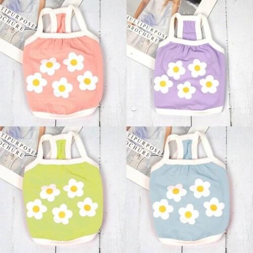 Summer Dog Clothes Soft Breathable Sling Vest Small Dog Puppies Cat Pet Clothes Dog Vests Puppy Clothes