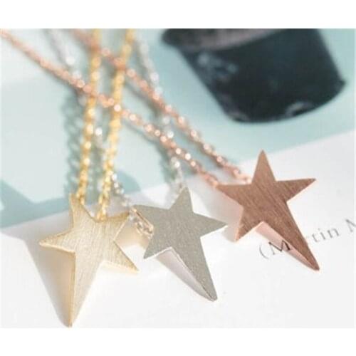 Fashion pentagram plane drawing pendant necklace necklaces for women