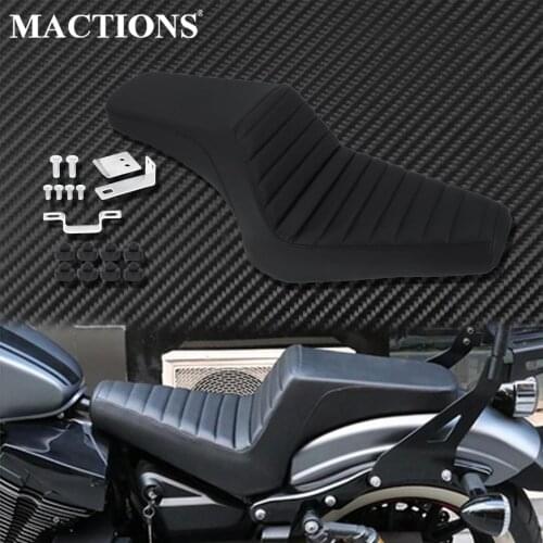 Motorcycle Two Up Driver Front Rear Passenger Seat Covers Cushion Pad Black For Yamaha Bolt 950 XV950 XVS 950 R/C SPEC 2013-2019