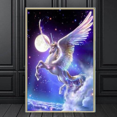 New hot sale 5D DIY diamond painting cartoon horse animal square diamond embroidery cross stitch kit mosaic home decoration