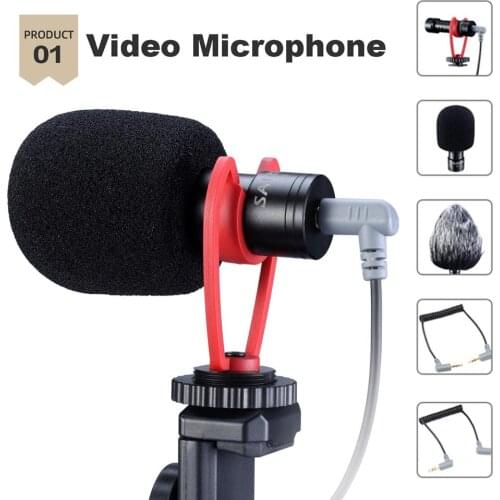 Smartphone Video Kit VLog Shooting Filmmaking Recording Mini Tripod Microphone