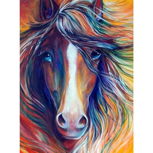 Animal Horse DIY Cross Stitch Embroidery 11CT Kits Needlework Craft Set Cotton Thread Printed Canvas Home Decoration Design
