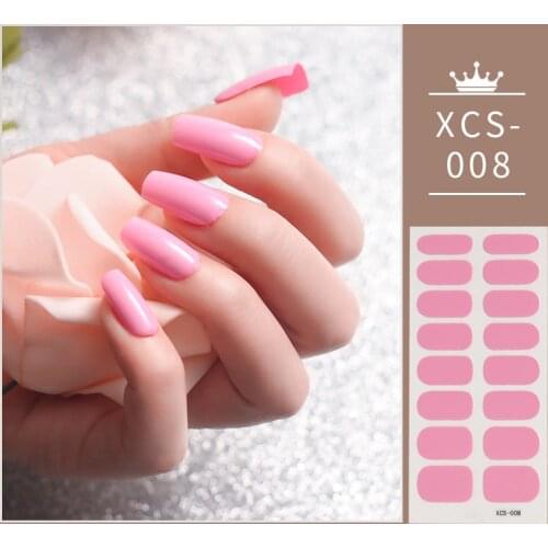 53colors Nail Polish Stickers Pure Color Classical Strips Waterproof Adhesive Full Wraps Manicure Stickers for Women Drop Ship