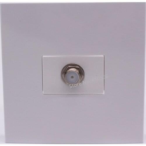 One Port TV Wall Plate Socket Digital TV Connector White Color 86x86mm Global Standard Size Home Installaion Plugs