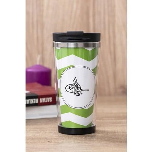 Gift Shop Ottoman Tuğralı Green Thermos Cup