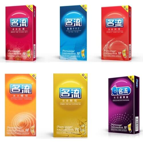 Mingliu Condoms 100pcs 6 Types Sensation Value Ultra Thin Lubricated Sex Products Natural Rubber Latex Penis Sleeve Sex For Men