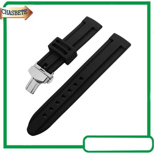 Silicone Rubber Watch Band for Diesel 20mm 22mm 24mm Men Women Resin Strap Belt Wrist Loop Bracelet Black + Tool + Spring Bar