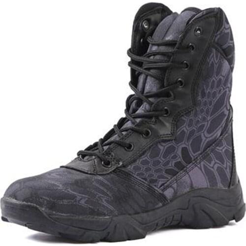 Trekking Hiking Outdoor Shoes Men Camo Waterproof Climbing Camping Sport Sneakers Military Tactical Army Boots