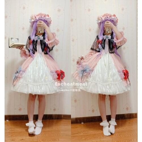 STOCK Patchouli Knowledge Cospaly Costume Game Touhou Project Lady Lolita Dress Custom-Made 2021 New