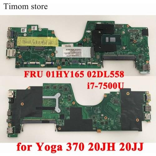 01HY165 02DL558 for Yoga 370 20JH 20JJ Laptop Lenovo ThinkPad Integrated Motherboard Test CIZS1 LA-E291P CPU DDR4 SR2ZV i7-7500U