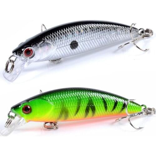 1pcs 5g 6.7cm Fishing Lures Minnow Hard Wobblers Crankbait 3D Eyes Artificial Plastic Hard Bait Pesca Carp Fishing Tackle