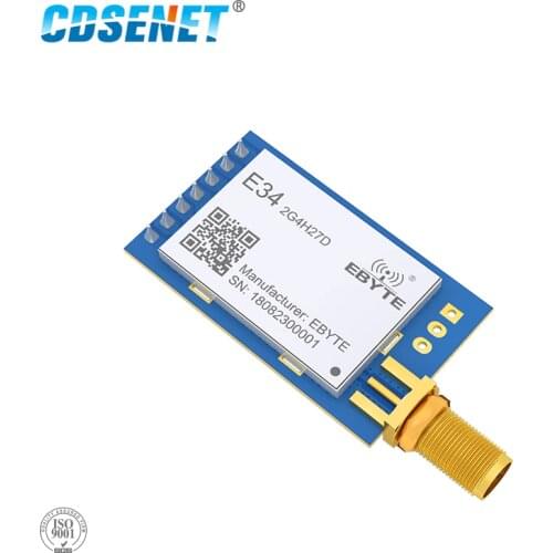 2.4GHz nRF24L01+ Long Range Wireless IoT Transceiver CDSENET E34-2G4H27D 5000m 2.4G Transmitter Receiver nRF24L01PA Modulue