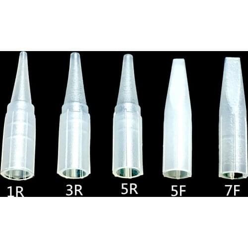 200 Pcs/a Bag Disposable Eyebrow Tattoo 1R 3R 5R 5F 7F Needle Caps Plastic Machine Professional Permanent Makeup Machine Caps