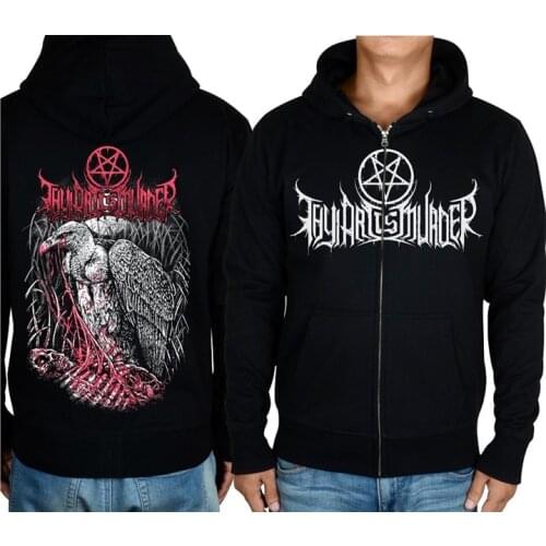 21 style Zipper Pullover Thy Art Is Murder Eagle Cotton Rock Black Hoodies jacket punk hardrock sweatshirt fleece sudadera