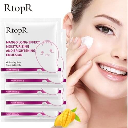 5PCS Mango Anti-Aging Whitening Anti-wrinkle Bright Skin Emulsion Double Care Nourishing Face Cream Acne Treatment Skin Care