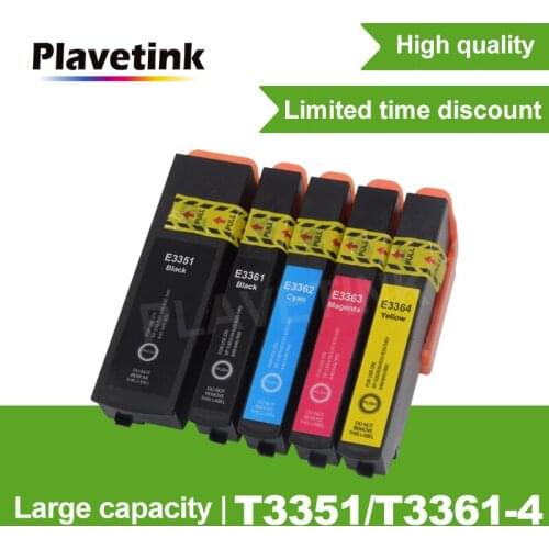 5 Pack T33 33XL T3351 - T3354 Ink Cartridge Compatible For Epson Expression Premium XP-530 XP-630 XP-635 XP-640 XP-830 XP-900