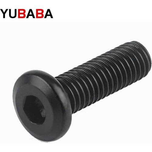 50Pcs M6 M8 Black 304 Stainless Steel Hypotenuse Flat Head Hex Drive Screw Down Side Furniture Screws