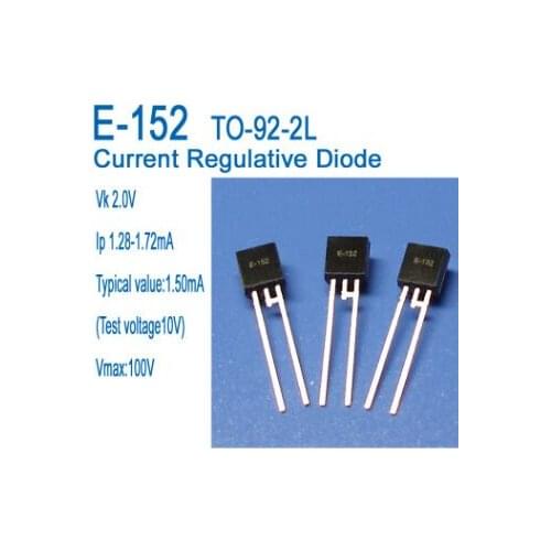Free shipping 50pcs/lot CRD Constant Current Diodes / Current Conditioning Diodes E-152 TO-92-2L IP 1.28-1.72MA