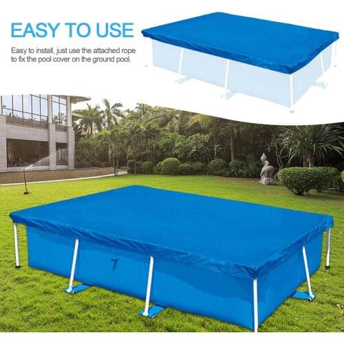 260x170cm Swimming Pool Cover Rectangle Waterproof Pool Frame Protector Pool Heat Insulation Cover Dustproof Pool Cover