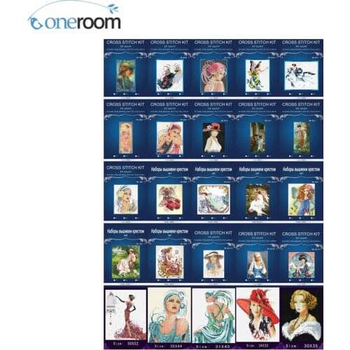 Girl , 14CT Top Lovely Counted Cross Stitch Kit Forget Me Not Beautiful Girl Lady Woman with Blue Flowers riolis 100/045